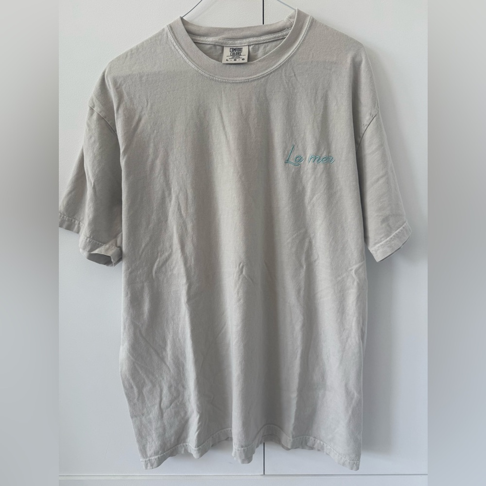 “la mer” embroidered polychrome goods heavyweight tshirt